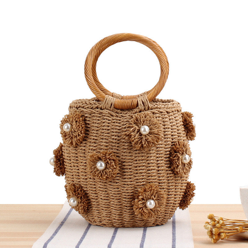 Flower Straw Bag