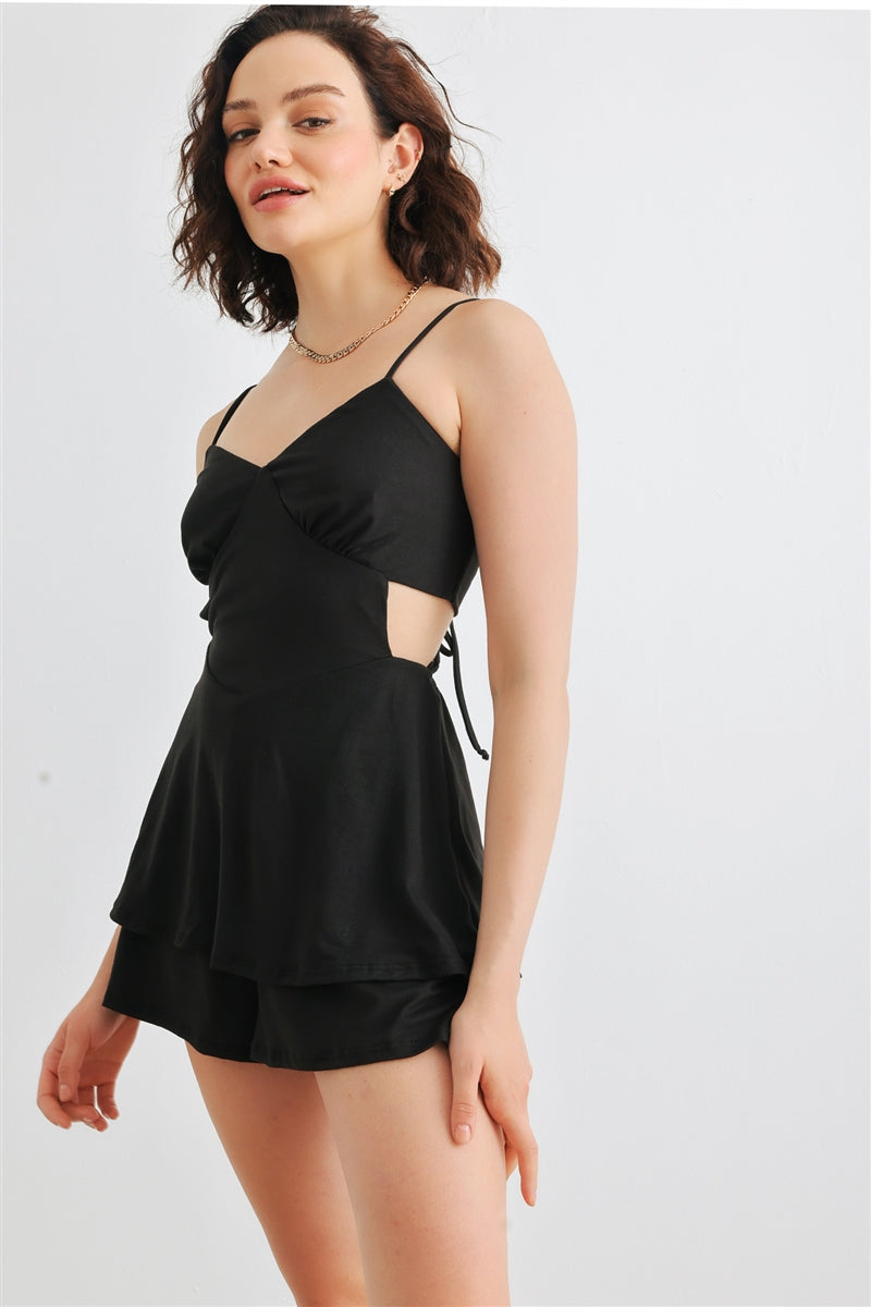 Megan Black Romper