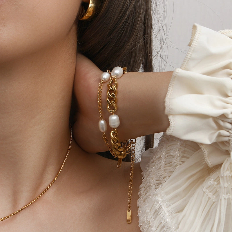Kendall Chunky Pearl Bracelet