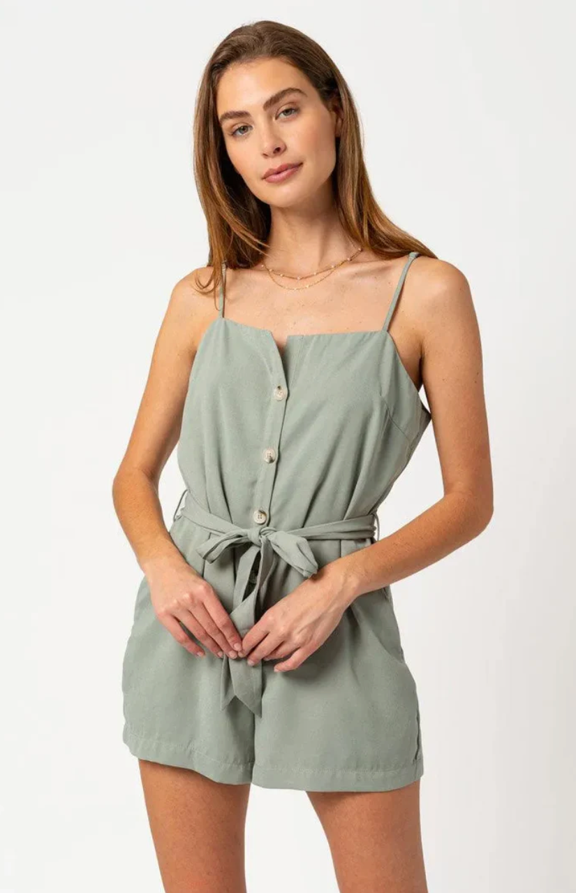 Sabrina Olive Romper