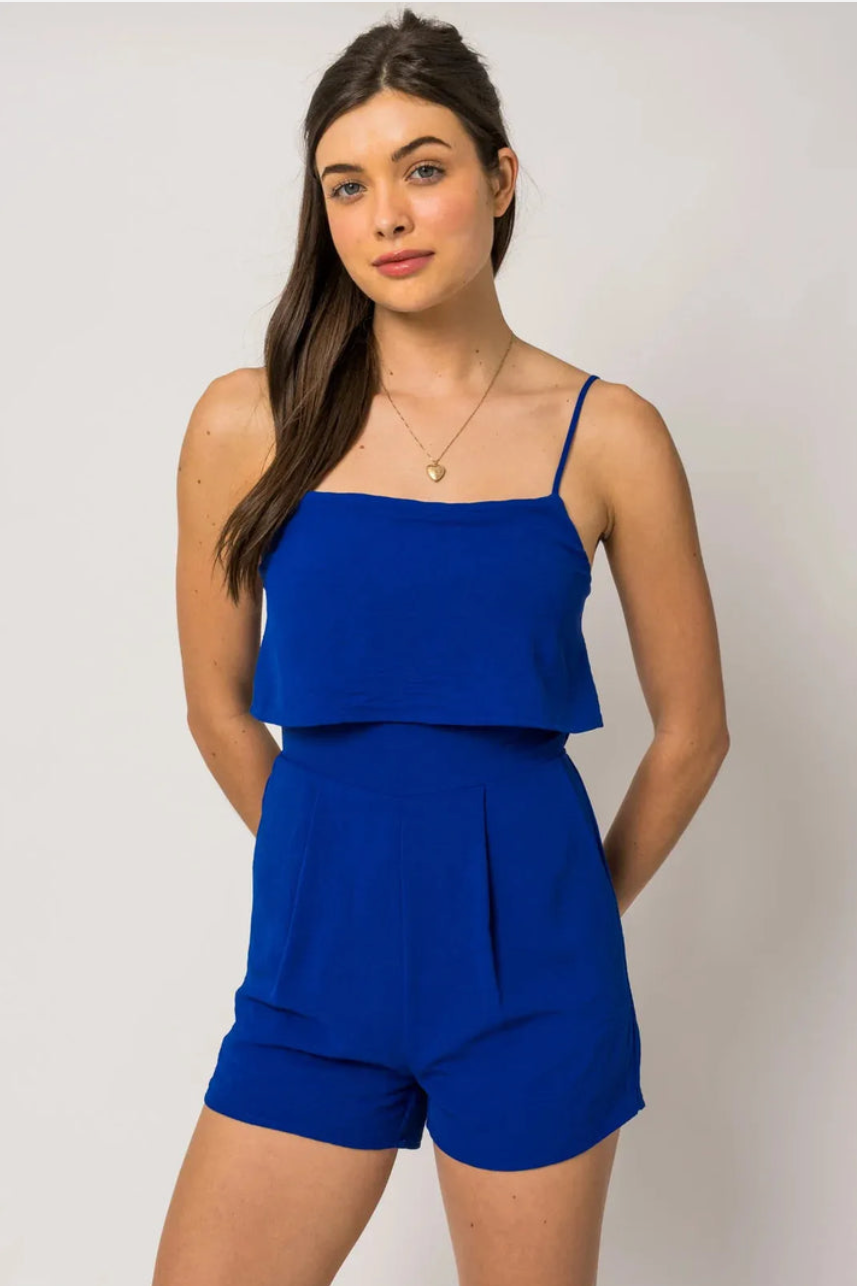 Meredith Blue Romper