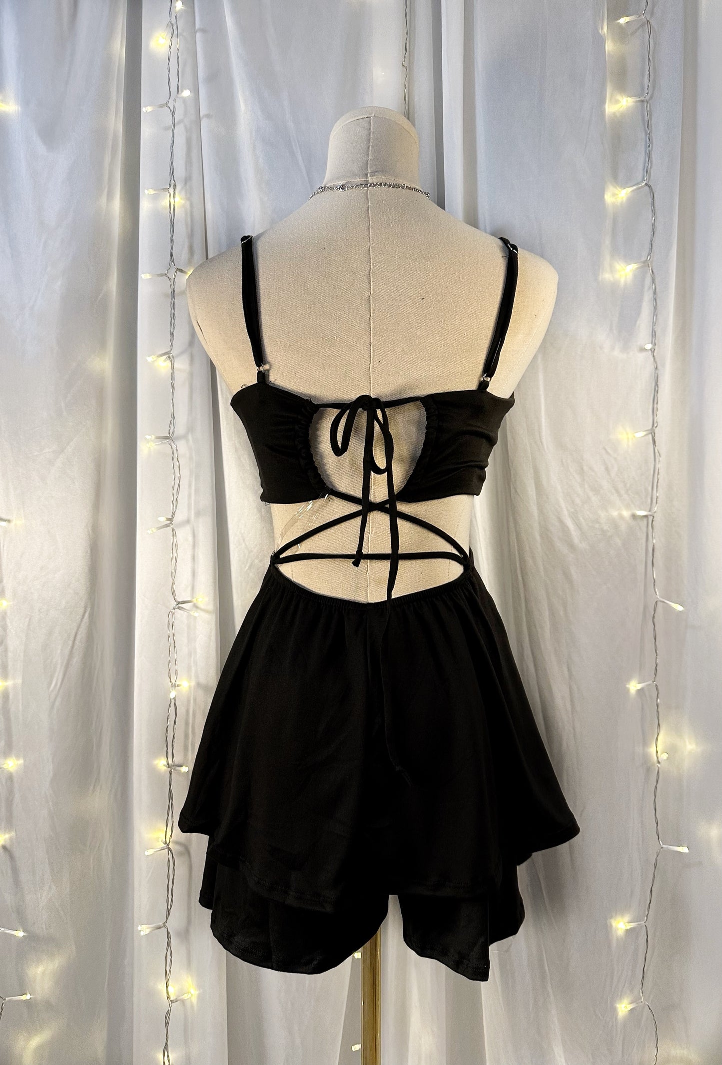 Megan Black Romper
