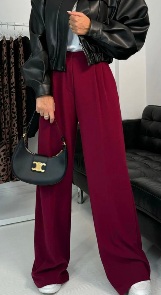 Michelle Burgundy Pants