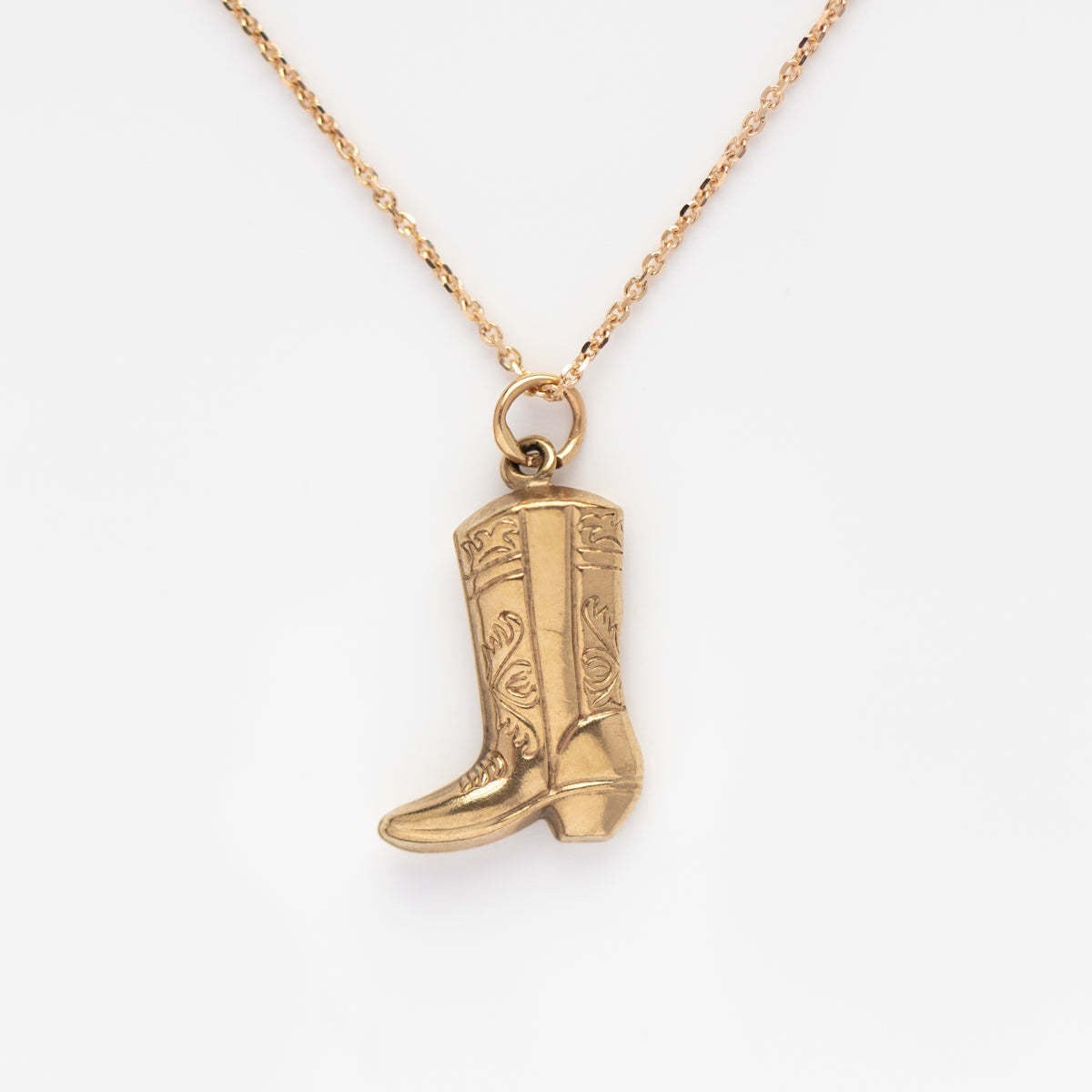 Retro Boot Gold Necklace