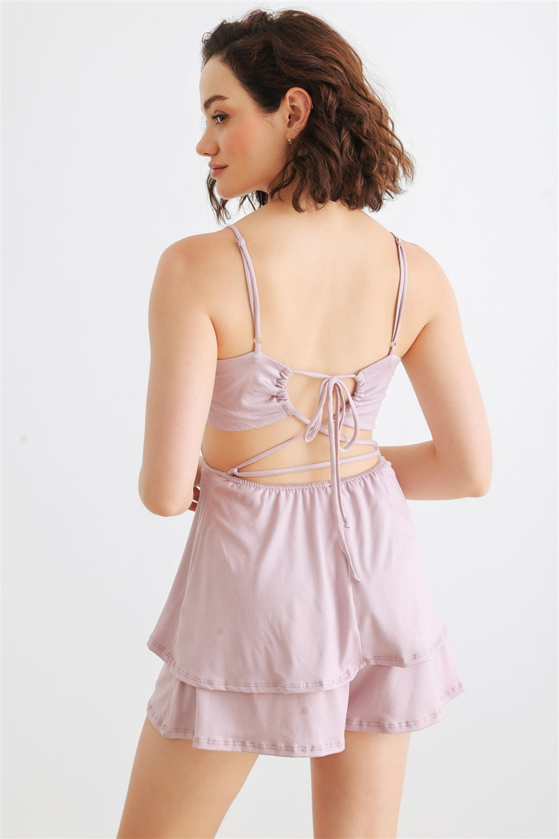 Megan Lilac Romper