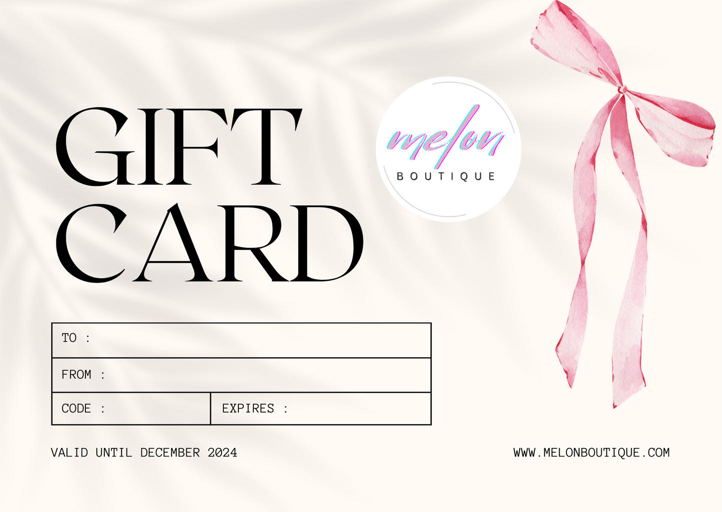 Melon Boutique Gift Card